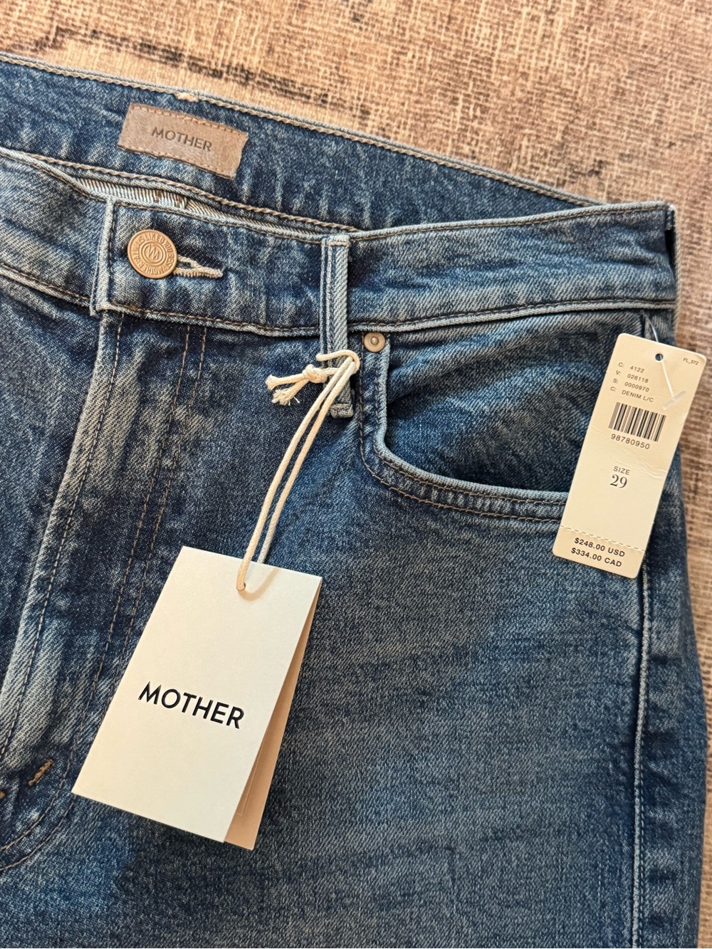 MOTHER Straight Leg Jeans in Light Blue Wash - Picture 7 of 11